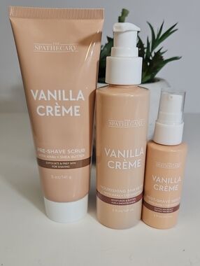 THE SPATHECARY VANILLA CREAM SHAVE 3-PIECE SET